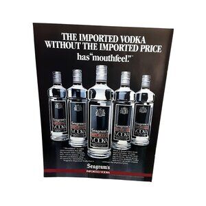 1985 Seagrams Vodka Vintage Magazine Ad Imported